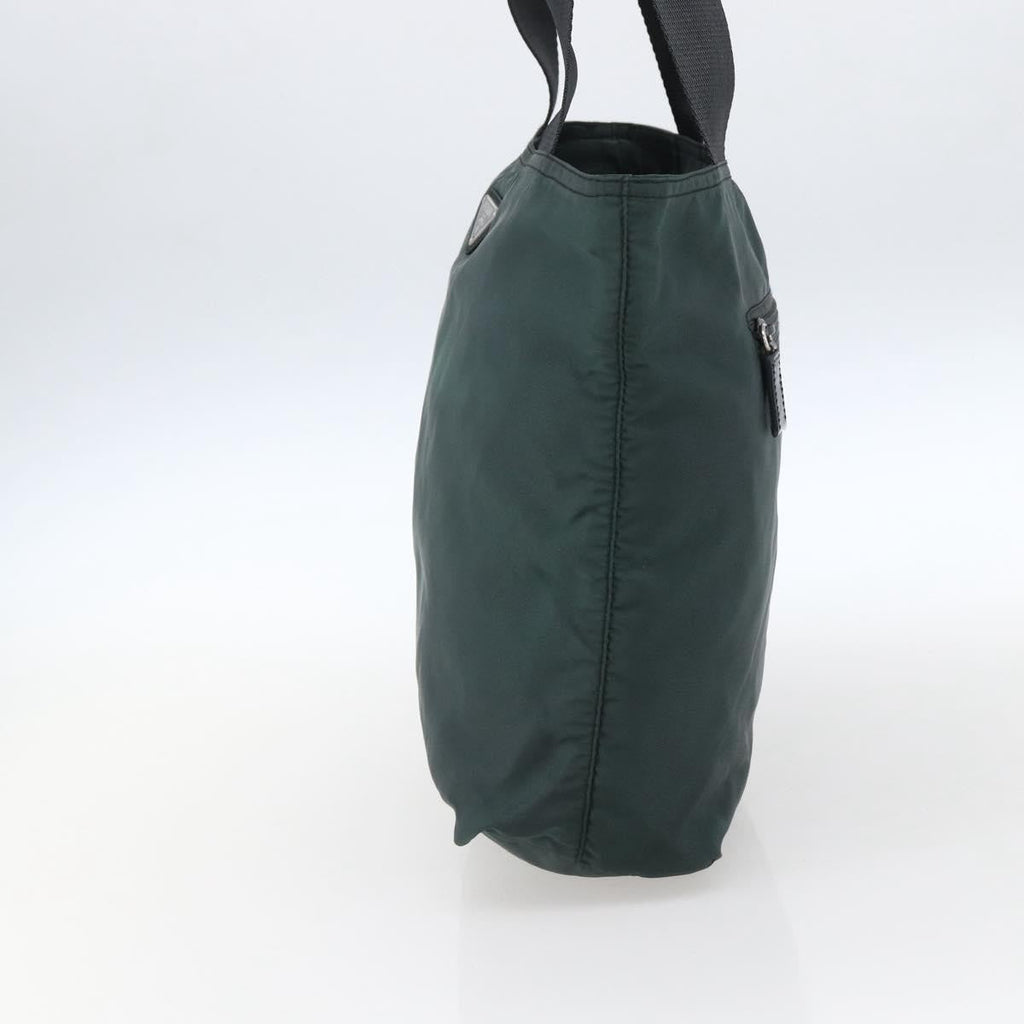 Prada Vintage Zip Tote Tessuto Green Nylon Tote Bag Bag (Pre-Owned)
