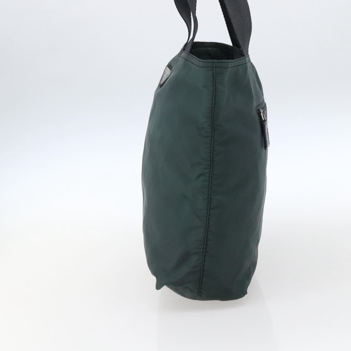 Prada Vintage Zip Tote Tessuto Green Nylon Tote Bag Bag (Pre-Owned)