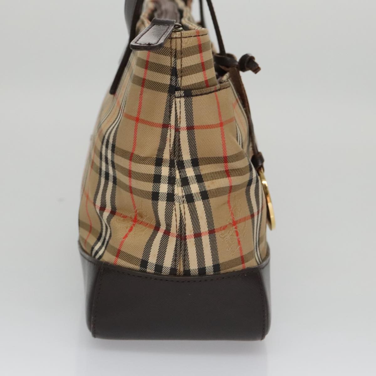 Burberry Nova Check Handbag Nova Check Canvas And Leather Beige Canvas Handbag (Pre-Owned)