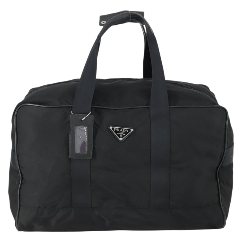 Prada Convertible Weekender Bag Tessuto Black Nylon Travel Bag Bag (Pre-Owned)