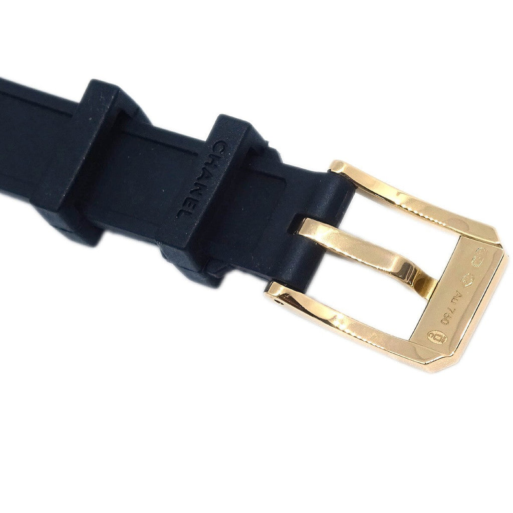 Chanel Premiere Velours Mini Quartz Watch Titanium With Yellow Gold And Velvet Rubber With Diamond Dial Watch (Pre-Owned)