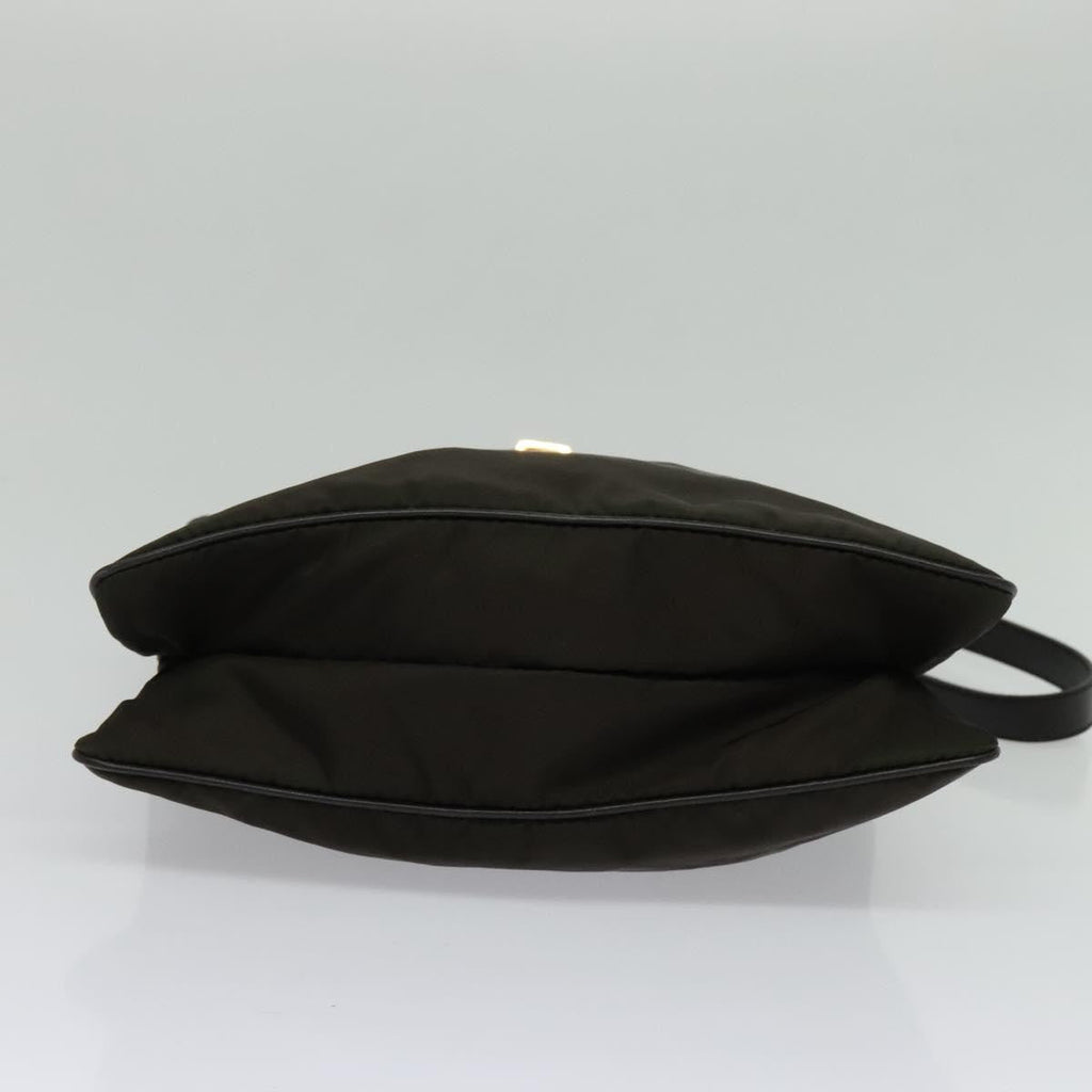 Prada Vintage Flap Messenger Bag Tessuto Khaki Nylon Shoulder Bag Bag (Pre-Owned)