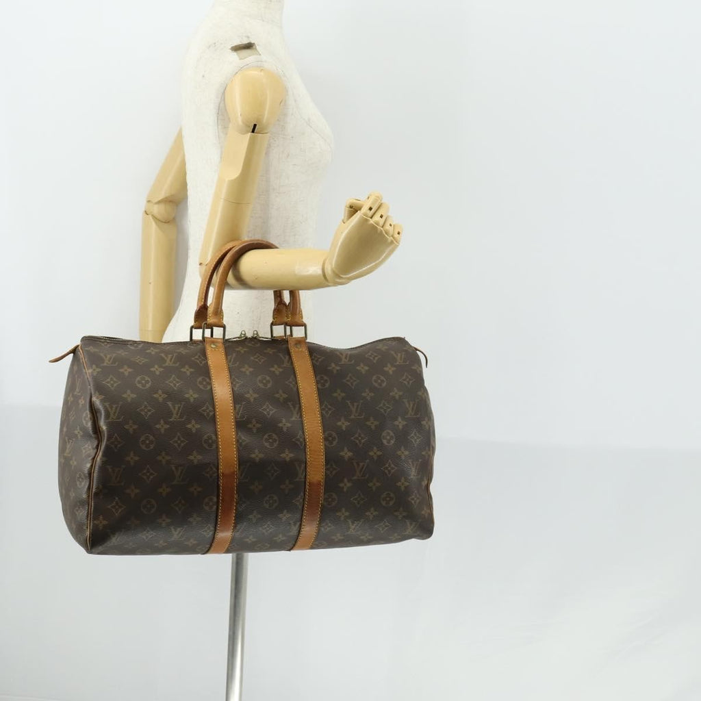 Louis Vuitton Keepall Bag Monogram Canvas Brown Canvas Travel Bag Bag (Pre-Owned)