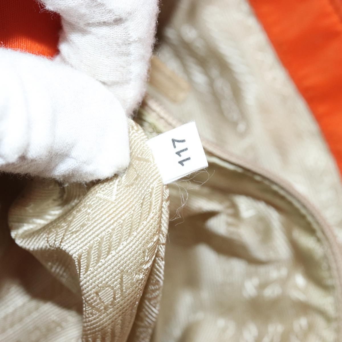 Prada Vintage Tote Tessuto Orange Nylon Tote Bag Bag (Pre-Owned)