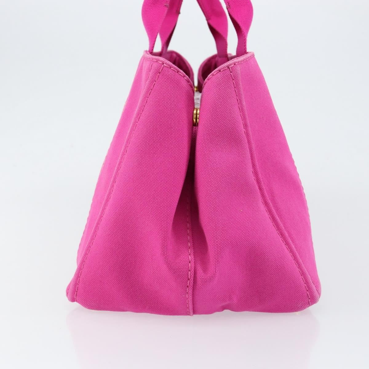 Prada Canapa Tote Canvas Pink Canvas Tote Bag Bag (Pre-Owned)