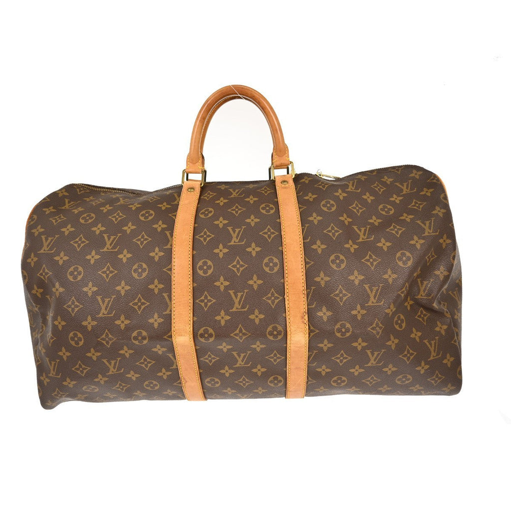 Louis Vuitton Keepall Bag Monogram Canvas Brown Canvas Travel Bag Bag (Pre-Owned)