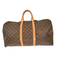 Louis Vuitton Keepall Bag Monogram Canvas Brown Canvas Travel Bag Bag (Pre-Owned)