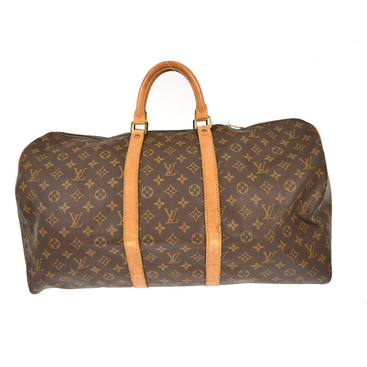 Louis Vuitton Keepall Bag Monogram Canvas Brown Canvas Travel Bag Bag (Pre-Owned)