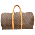 Louis Vuitton Keepall Bandouliere Bag Monogram Canvas Brown Canvas Travel Bag Bag (Pre-Owned)