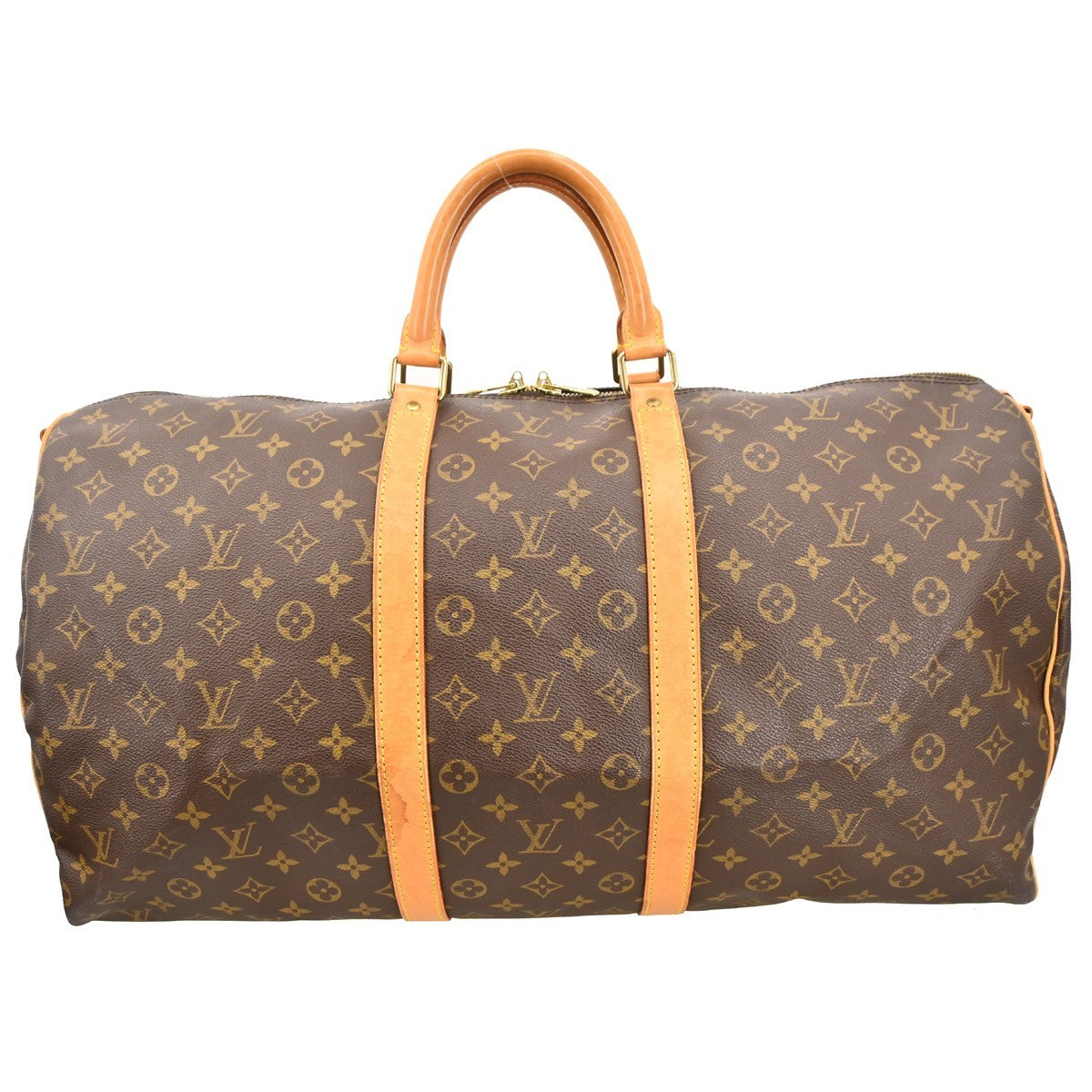 Louis Vuitton Keepall Bandouliere Bag Monogram Canvas Brown Canvas Travel Bag Bag (Pre-Owned)