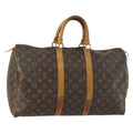 Louis Vuitton Keepall Bag Monogram Canvas Brown Canvas Travel Bag Bag (Pre-Owned)