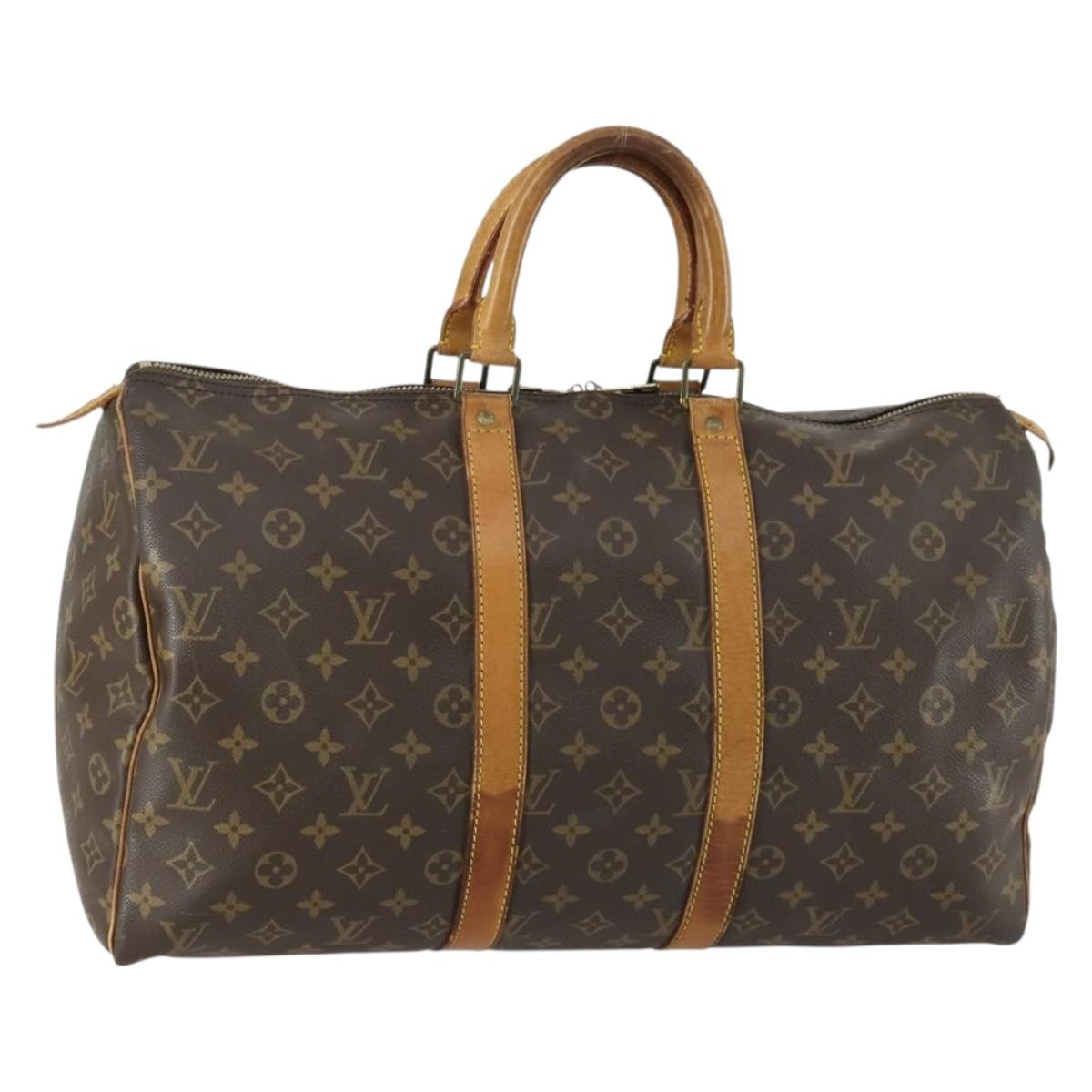 Louis Vuitton Keepall Bag Monogram Canvas Brown Canvas Travel Bag Bag (Pre-Owned)
