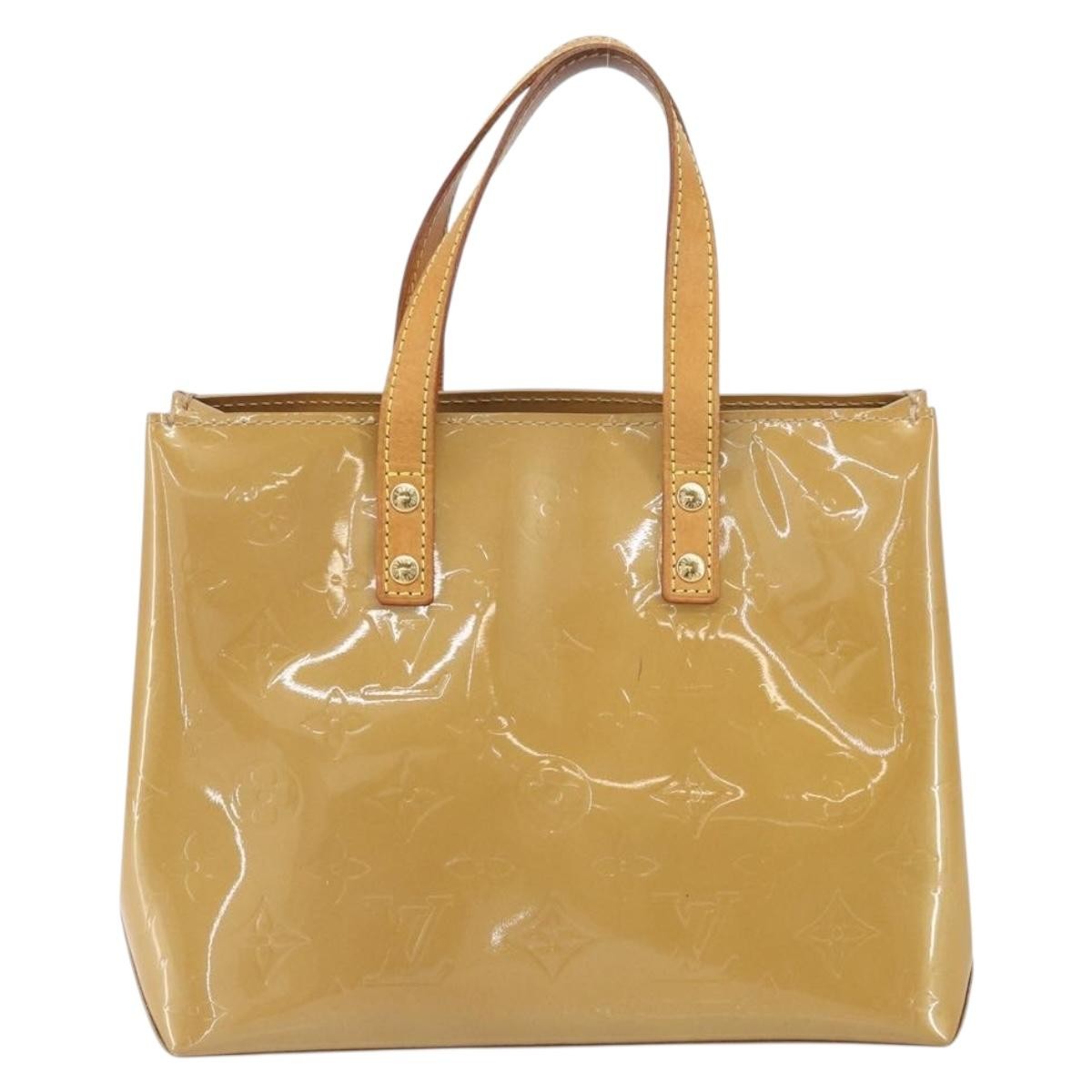 Louis Vuitton Reade Handbag Monogram Vernis Beige Patent_Leather Handbag (Pre-Owned)