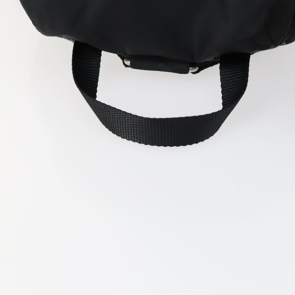 Prada Vela Double Front Pocket Backpack Tessuto With Saffiano Leather Black Nylon Backpack Bag (Pre-Owned)