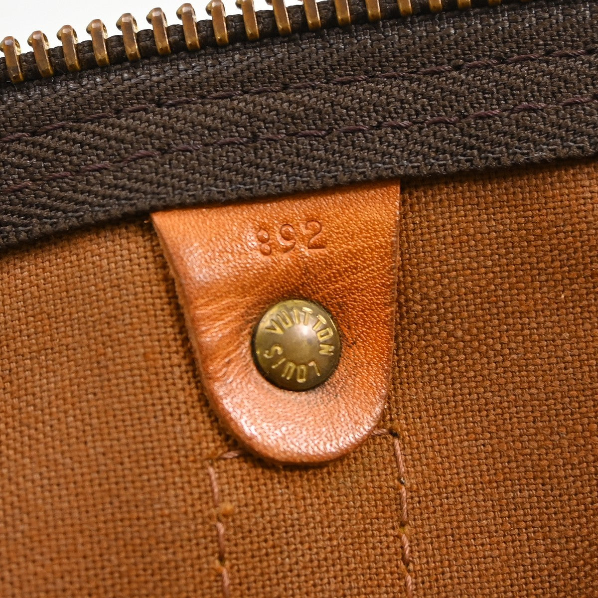 Louis Vuitton Keepall Bag Monogram Canvas Brown Canvas Travel Bag Bag (Pre-Owned)