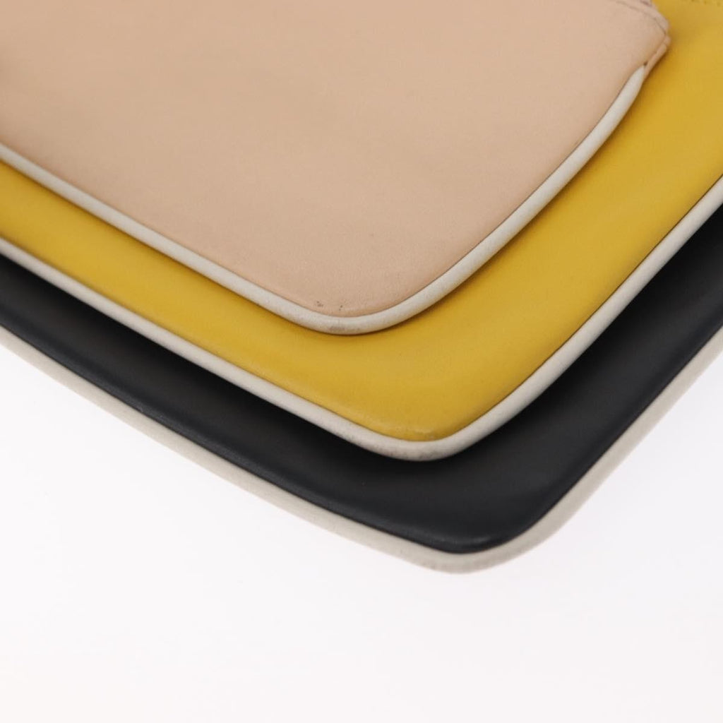 Fendi Triplette Pouch Set Calfskin Multicolour Leather Clutche & Pouche Bag (Pre-Owned)