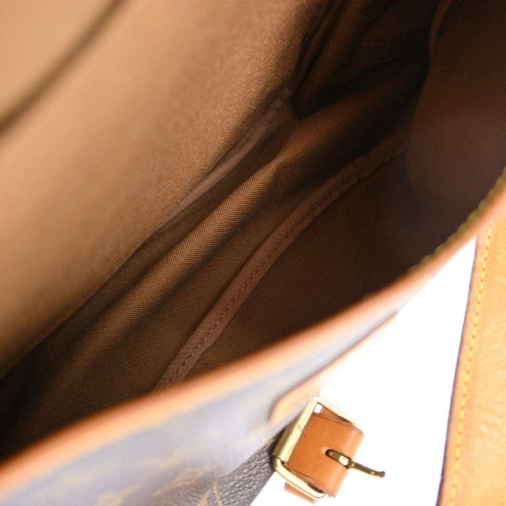 Louis Vuitton Saumur Handbag Monogram Canvas Brown Canvas Shoulder Bag Bag (Pre-Owned)