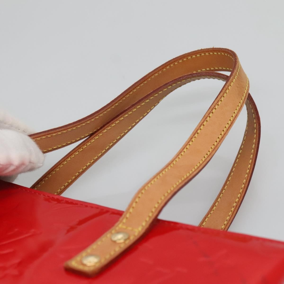 Louis Vuitton Reade Handbag Monogram Vernis Red Patent_Leather Handbag (Pre-Owned)