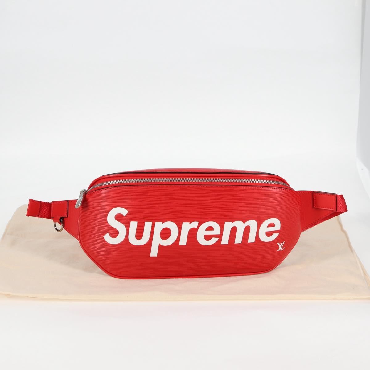 Louis Vuitton Louis Vuitton X Supreme Waist Bag Epi Leather Red Leather Clutche & Pouche Bag (Pre-Owned)