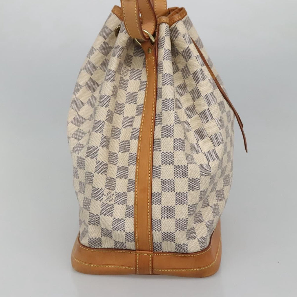 Louis Vuitton Noe Handbag Damier White Canvas Shoulder Bag Bag (Pre-Owned)