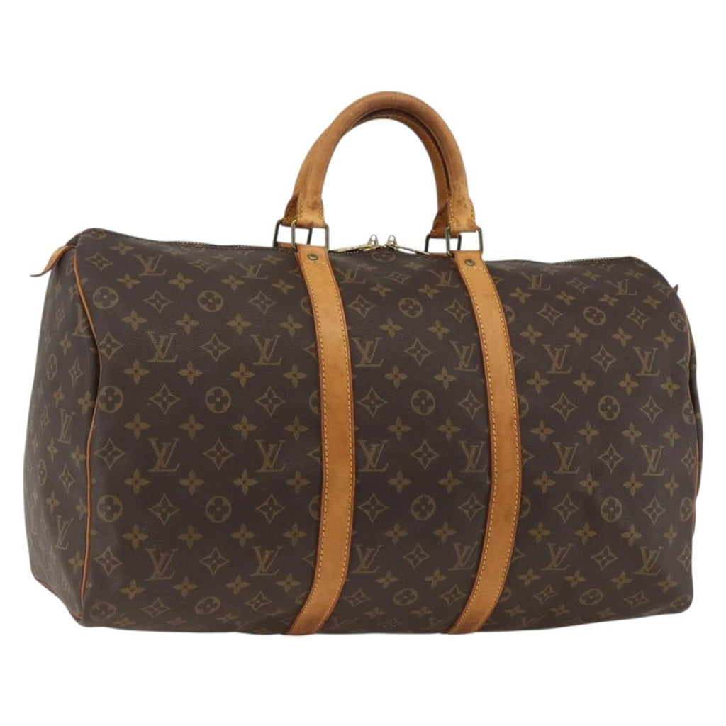 Louis Vuitton Keepall Bag Monogram Canvas Brown Canvas Travel Bag Bag (Pre-Owned)