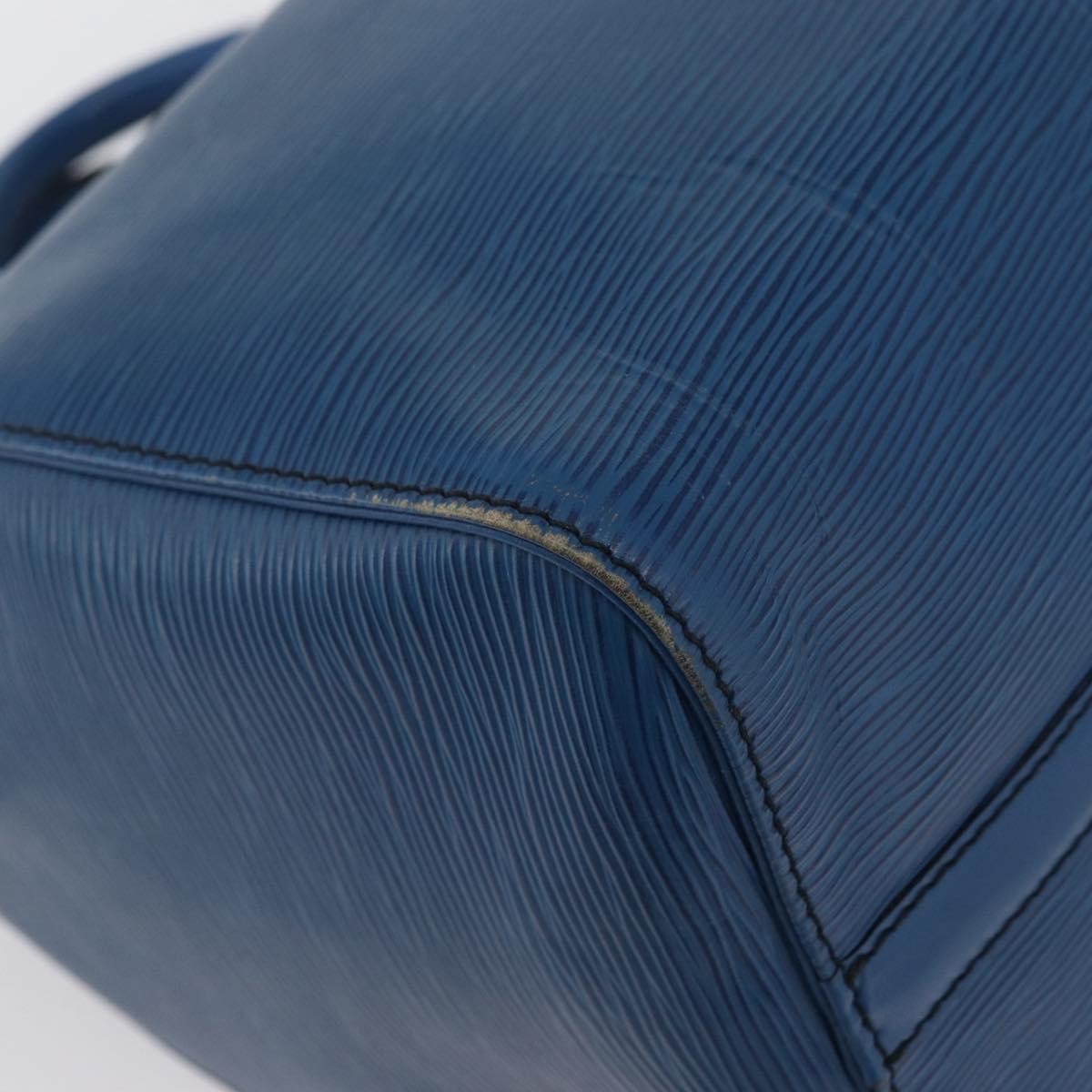 Louis Vuitton Speedy Handbag Epi Leather Blue Leather Handbag (Pre-Owned)