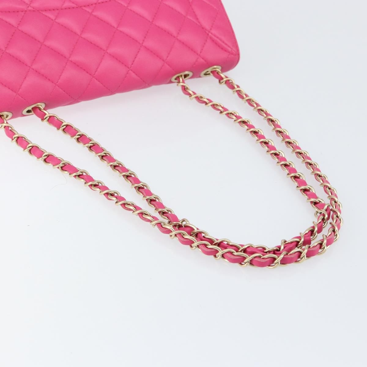 Chanel Mademoiselle Chic Flap Bag Quilted Lambskin Pink Leather Shoulder Bag Bag (Pre-Owned)
