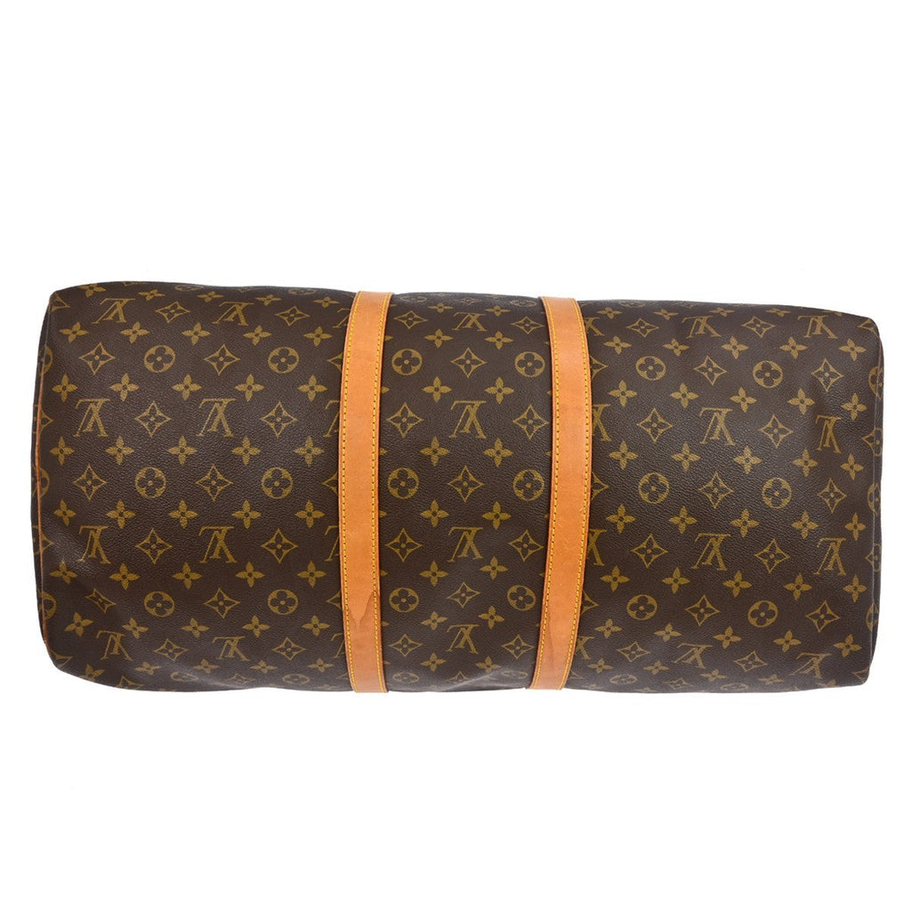 Louis Vuitton Keepall Bag Monogram Canvas Brown Canvas Travel Bag Bag (Pre-Owned)