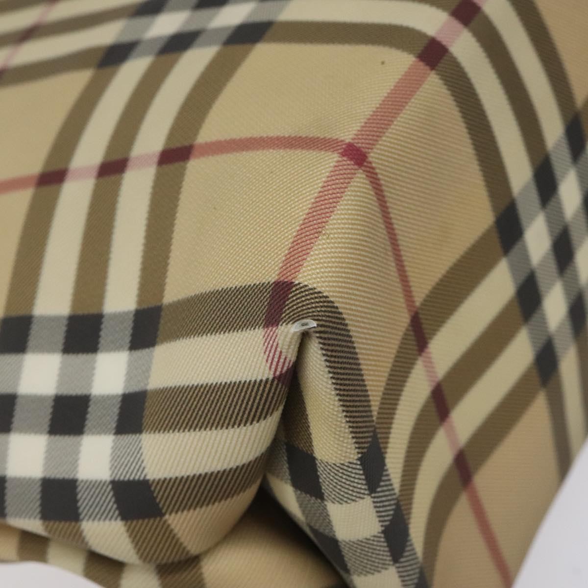 Burberry Nova Check Handbag Nova Check Canvas Beige Canvas Handbag (Pre-Owned)