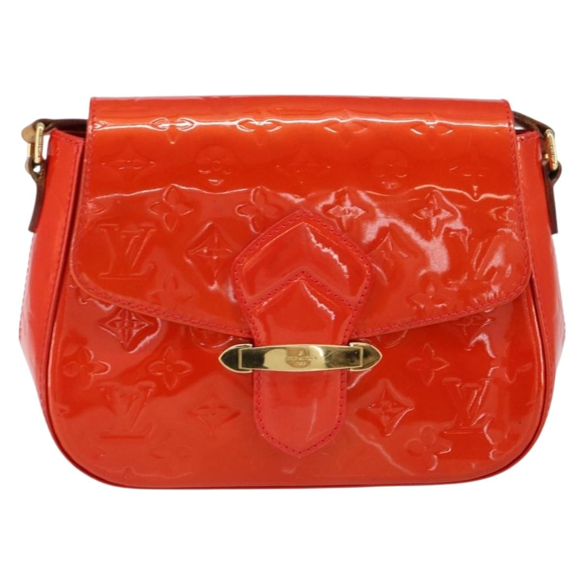 Louis Vuitton Bellflower Handbag Monogram Vernis Red Patent_Leather Shoulder Bag Bag (Pre-Owned)