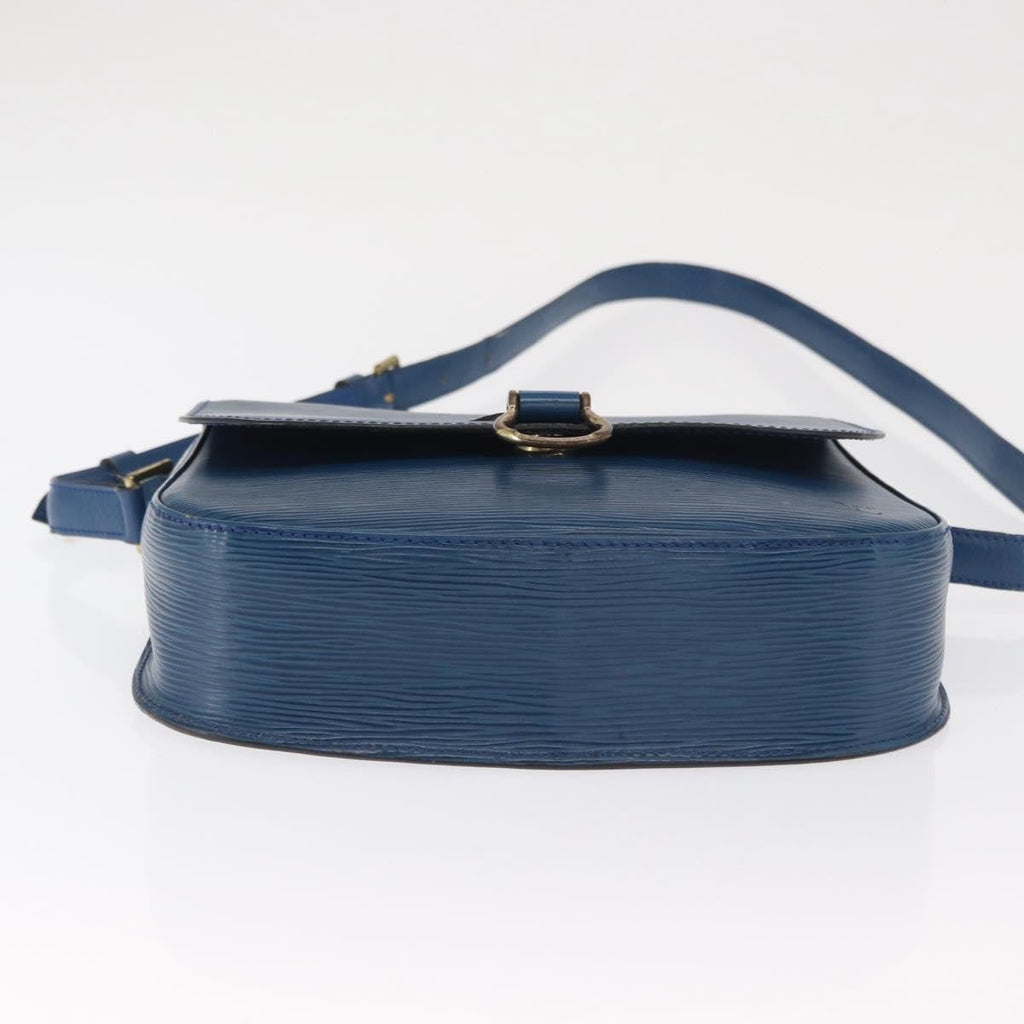 Louis Vuitton Saint Cloud Handbag Epi Leather Blue Leather Shoulder Bag Bag (Pre-Owned)