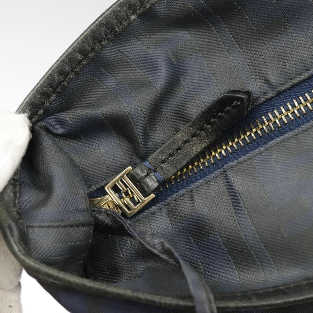 Fendi Zucca Tote Bag Ff Motif Navy Canvas Tote Bag Bag (Pre-Owned)