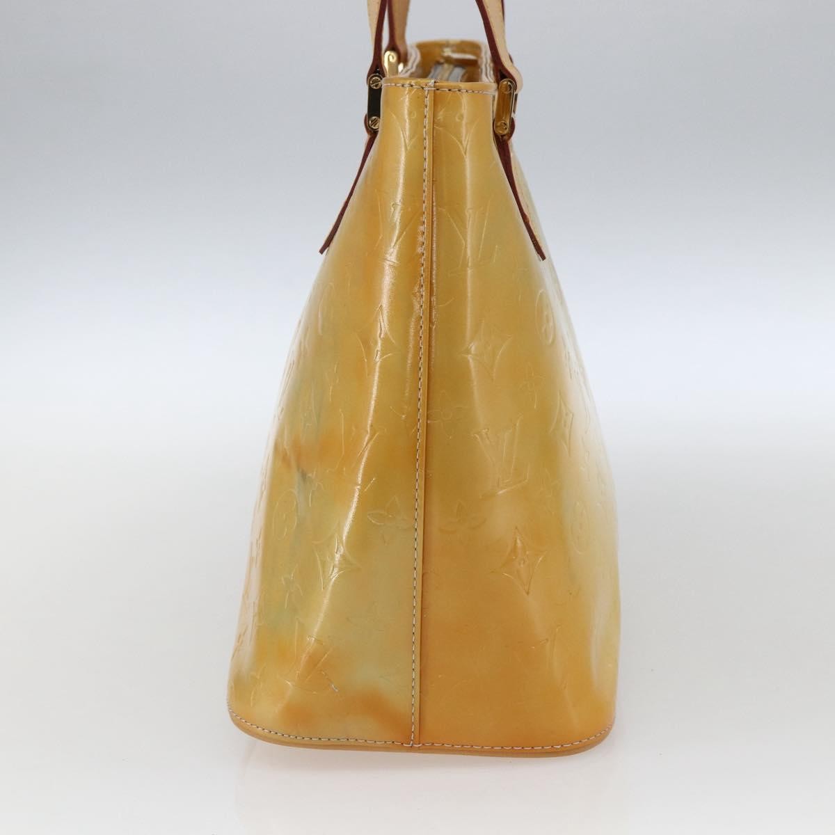Louis Vuitton Houston Handbag Monogram Vernis Yellow Patent_Leather Tote Bag Bag (Pre-Owned)