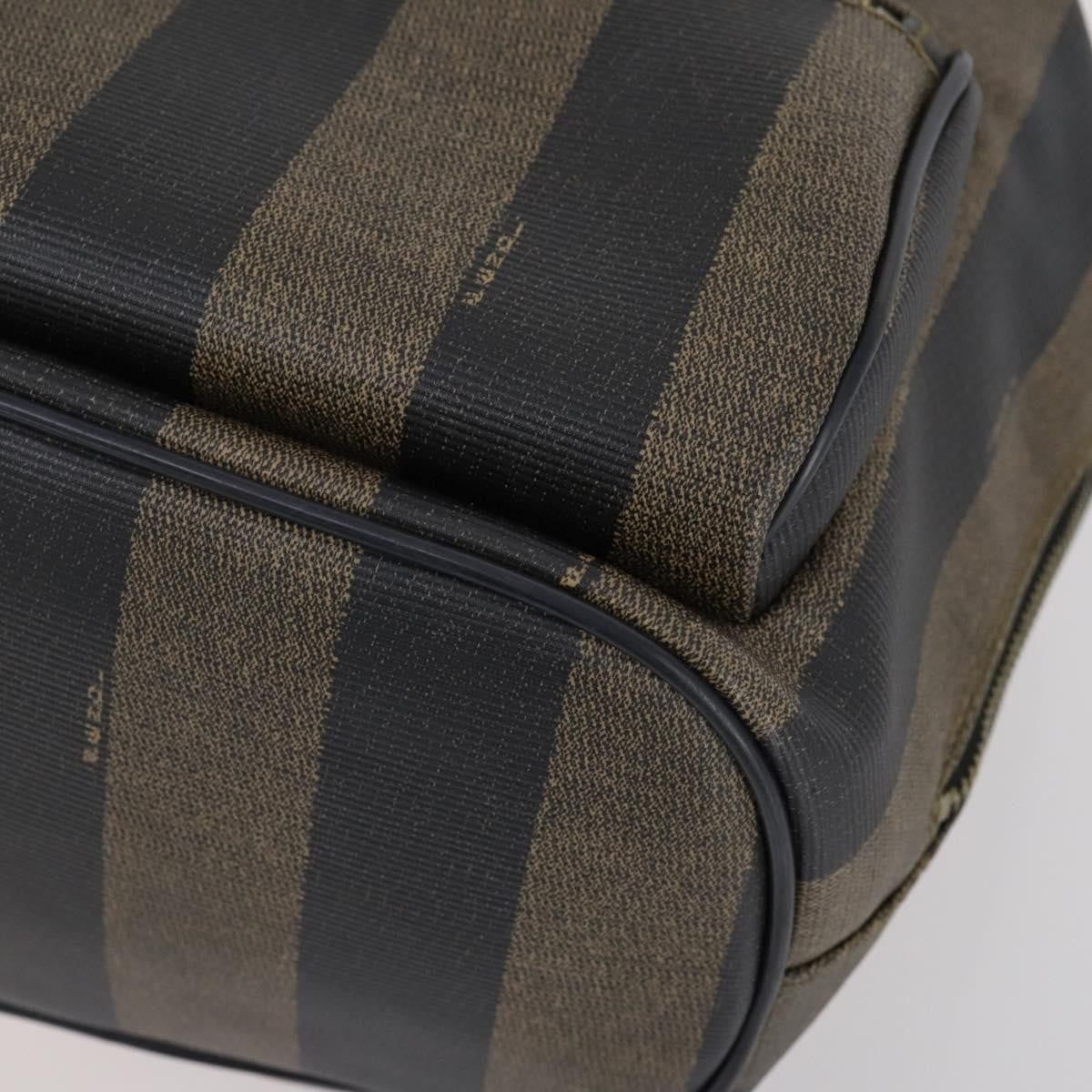 Fendi Pequin Front Pocket Backpack Coated Canvas Brown Pvc Backpack Bag (Pre-Owned)