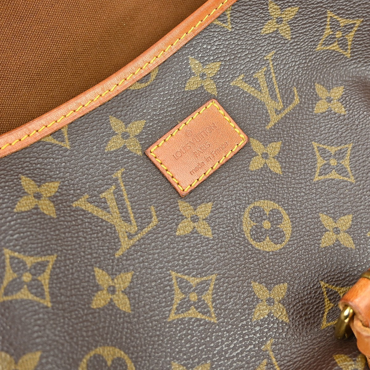 Louis Vuitton Saumur Handbag Monogram Canvas Brown Canvas Shoulder Bag Bag (Pre-Owned)