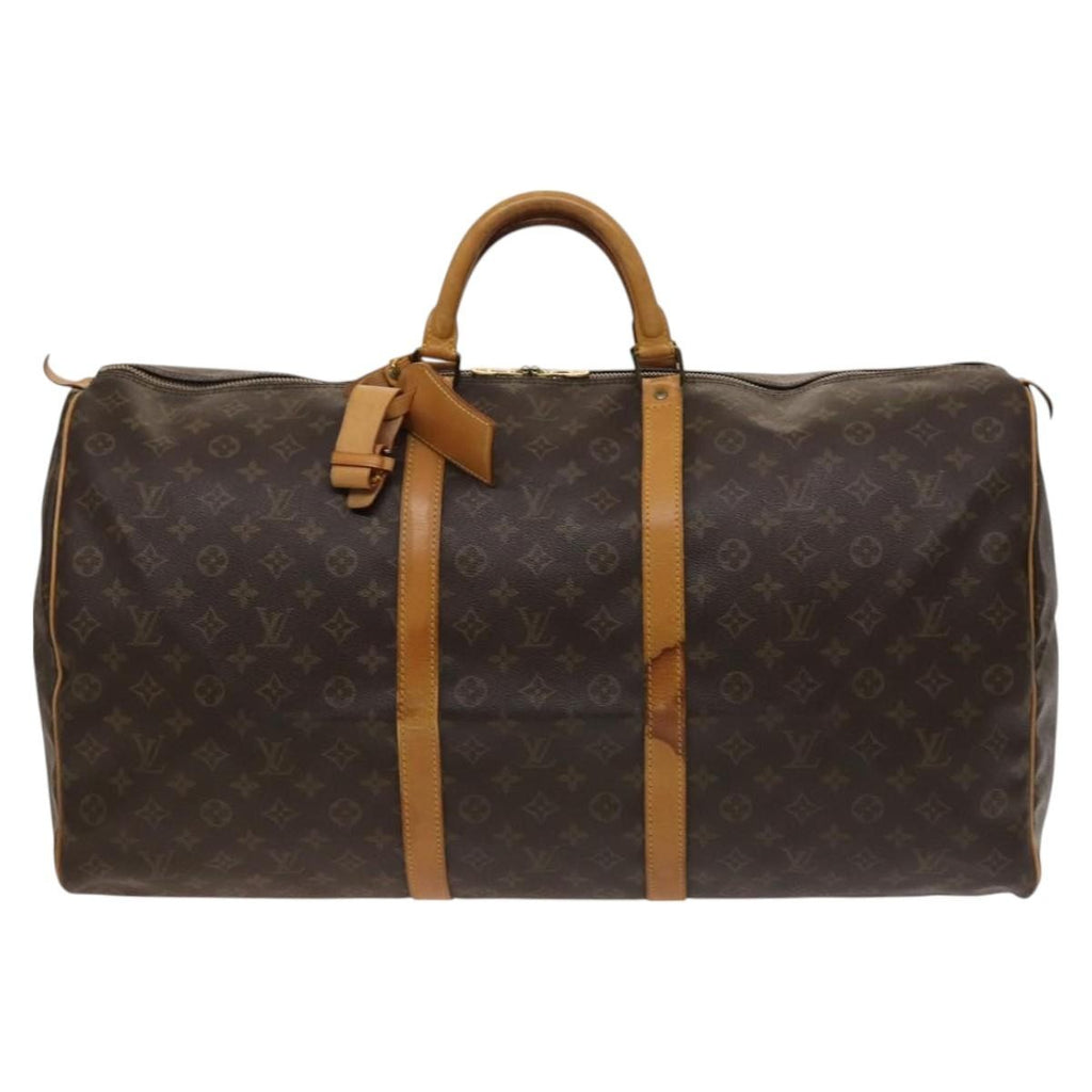 Louis Vuitton Keepall Bag Monogram Canvas Brown Canvas Travel Bag Bag (Pre-Owned)