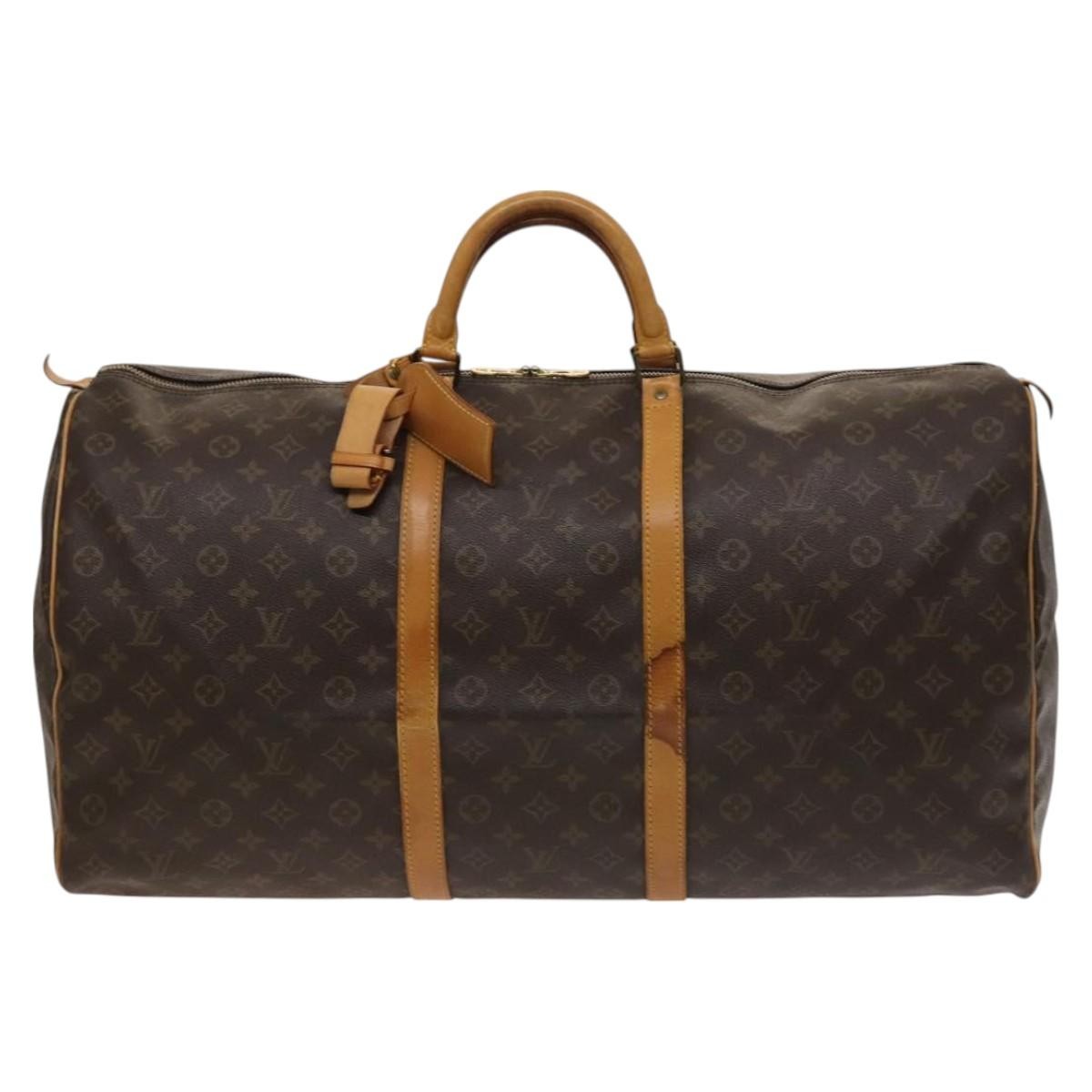 Louis Vuitton Keepall Bag Monogram Canvas Brown Canvas Travel Bag Bag (Pre-Owned)