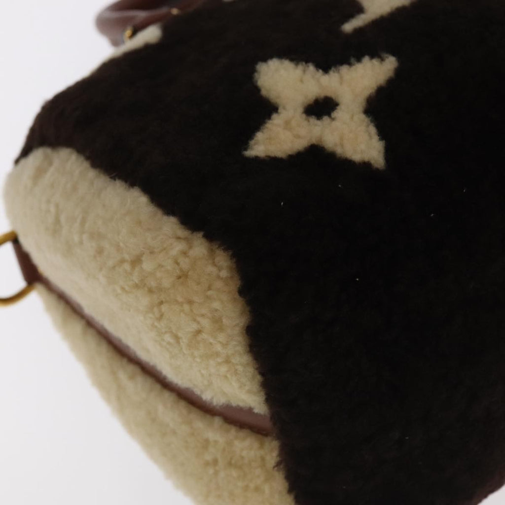 Louis Vuitton Speedy Bandouliere Bag Monogram Giant Teddy Fleece Brown Fur Shoulder Bag Bag (Pre-Owned)