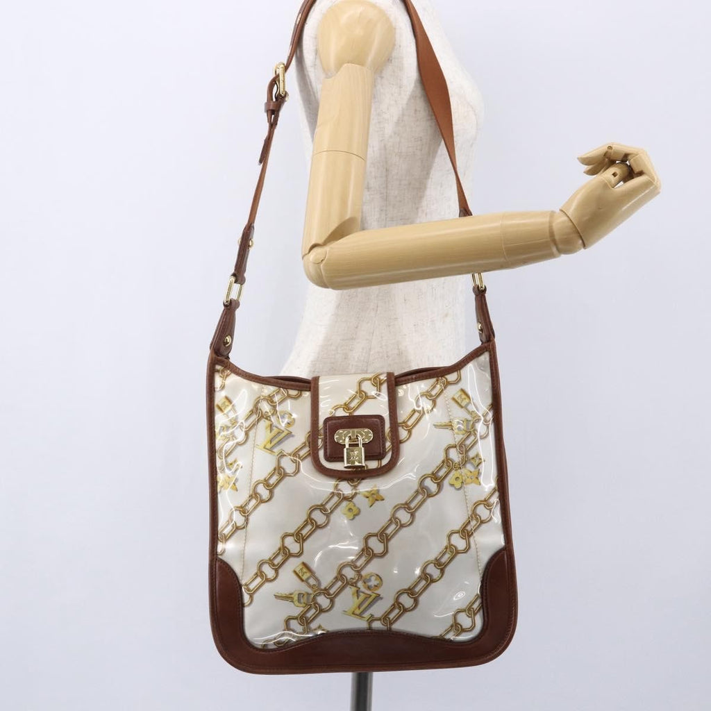 Louis Vuitton Charms Musette Handbag Pvc Over Printed Silk White Plastic Shoulder Bag Bag (Pre-Owned)