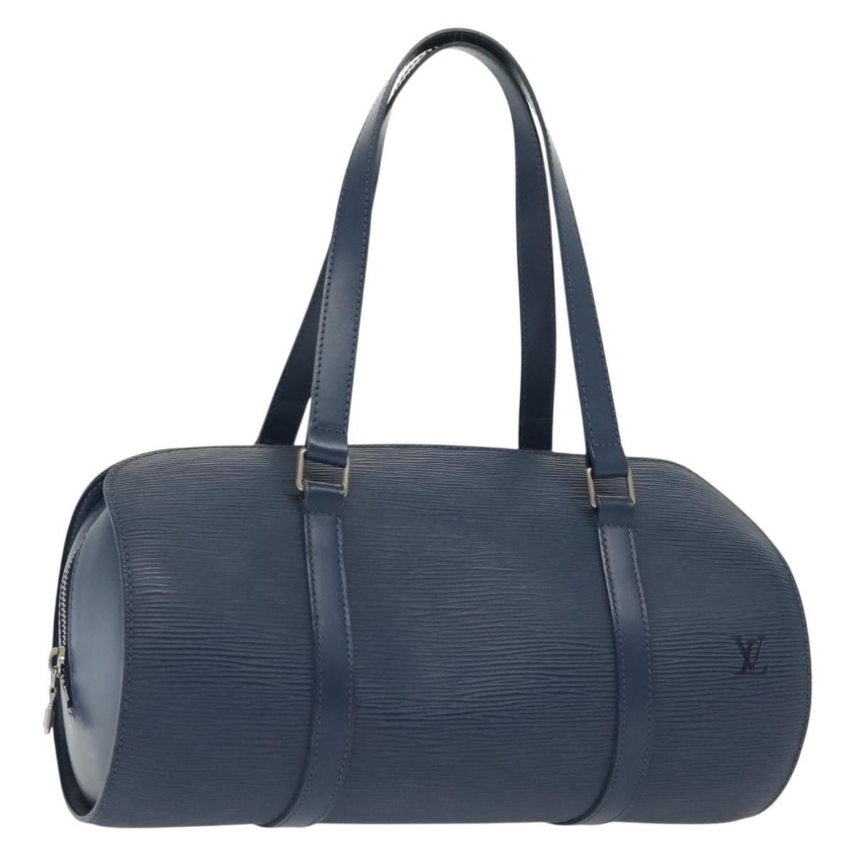 Louis Vuitton Soufflot Handbag Epi Leather Blue Leather Shoulder Bag Bag (Pre-Owned)