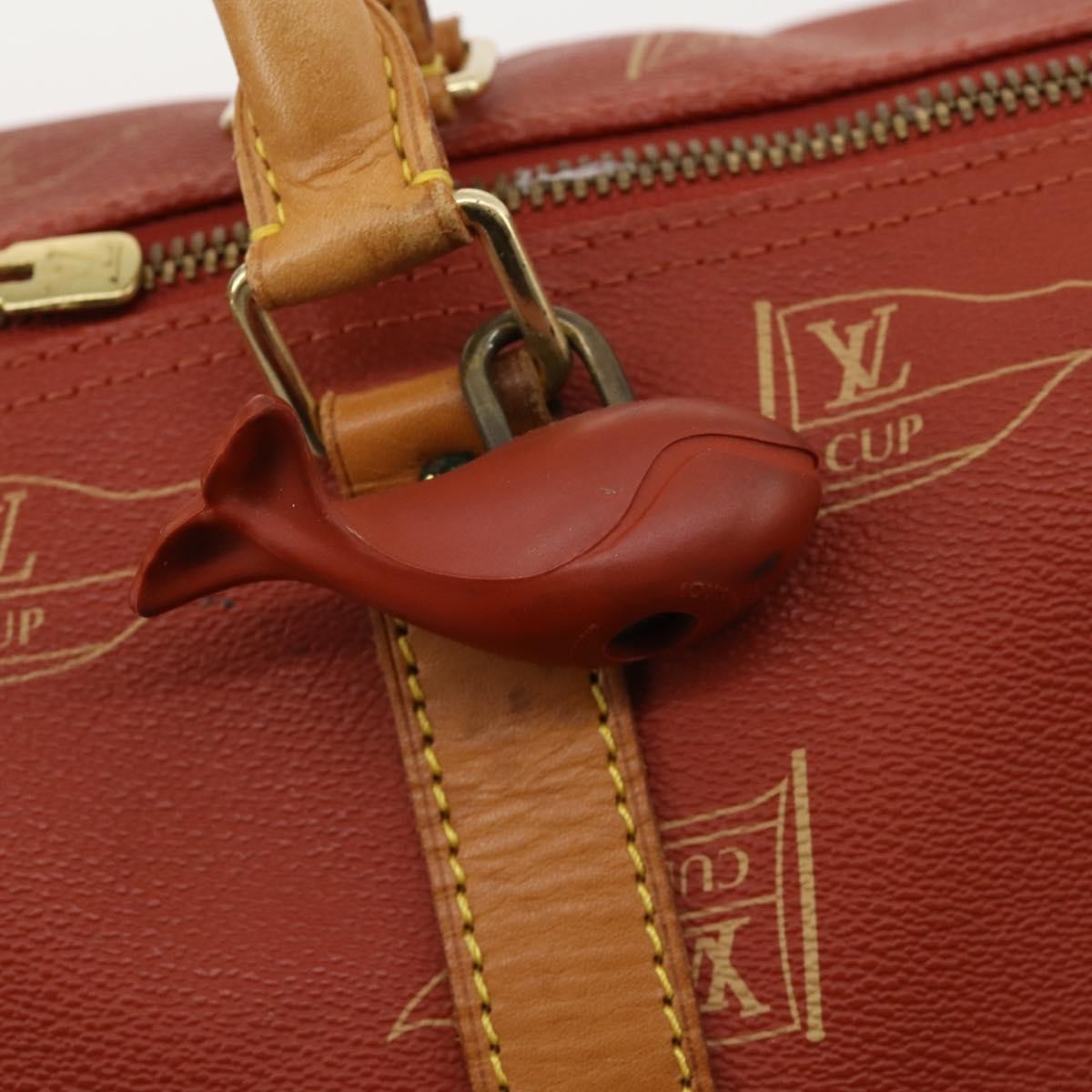 Louis Vuitton Cup Garment Cover Coated Canvas Red Pvc Travel Bag Bag (Pre-Owned)