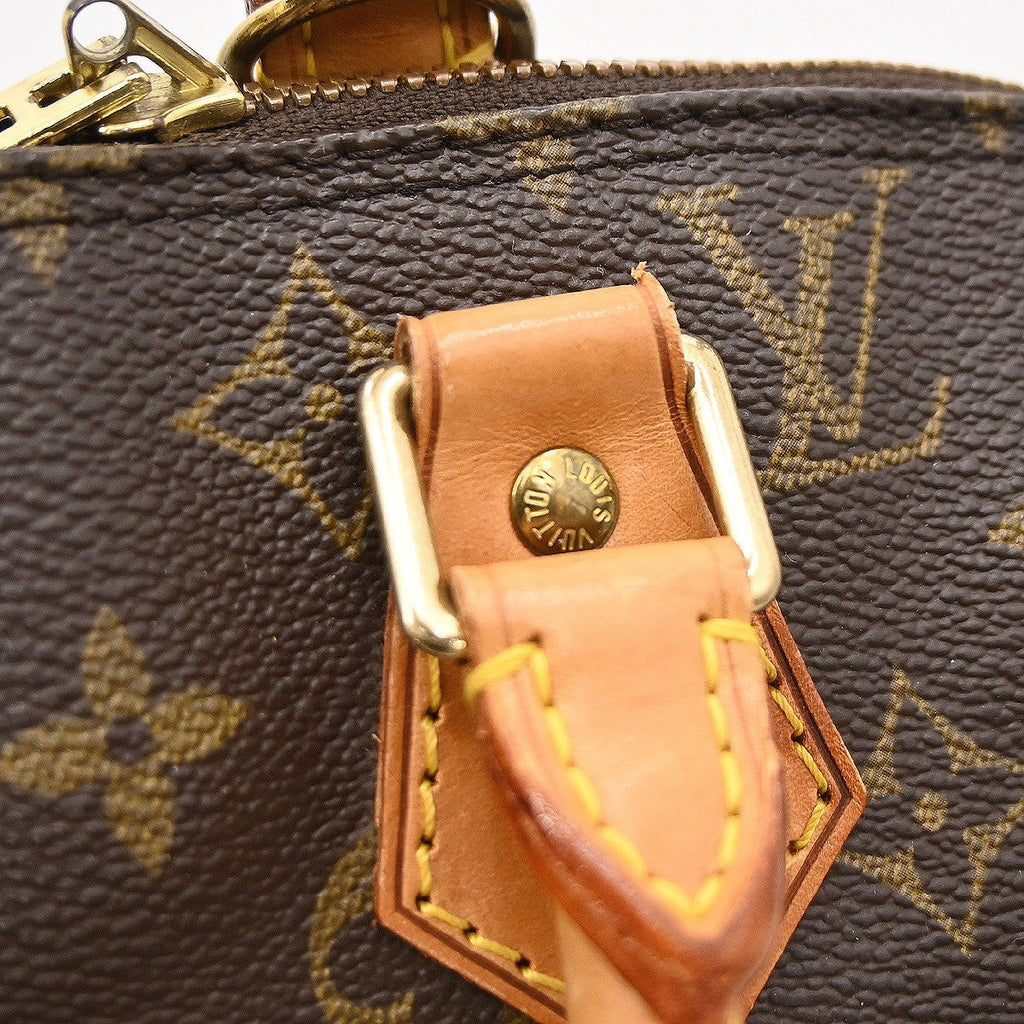Louis Vuitton Alma Handbag Monogram Canvas Brown Canvas Handbag (Pre-Owned)