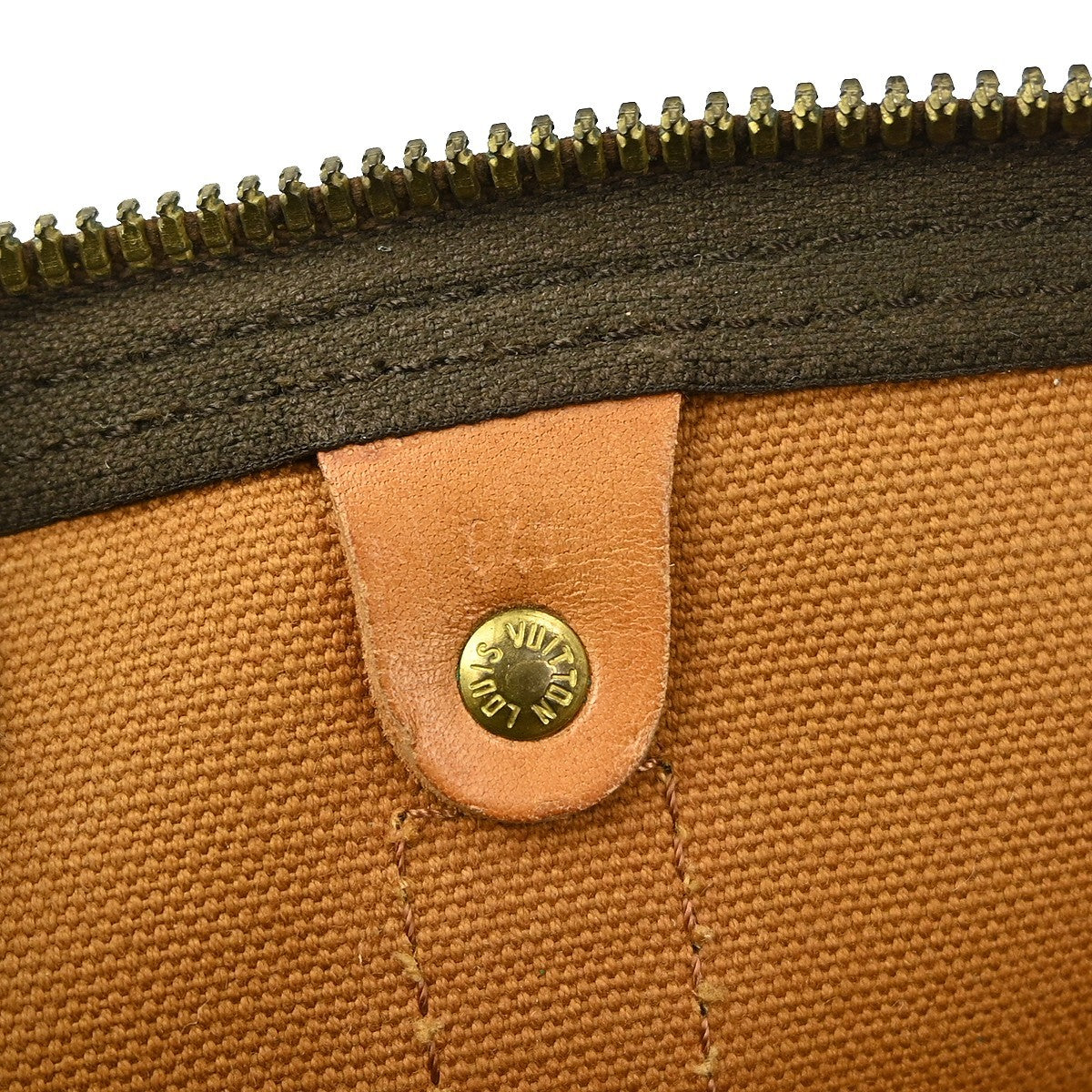 Louis Vuitton Keepall Bag Monogram Canvas Brown Canvas Travel Bag Bag (Pre-Owned)