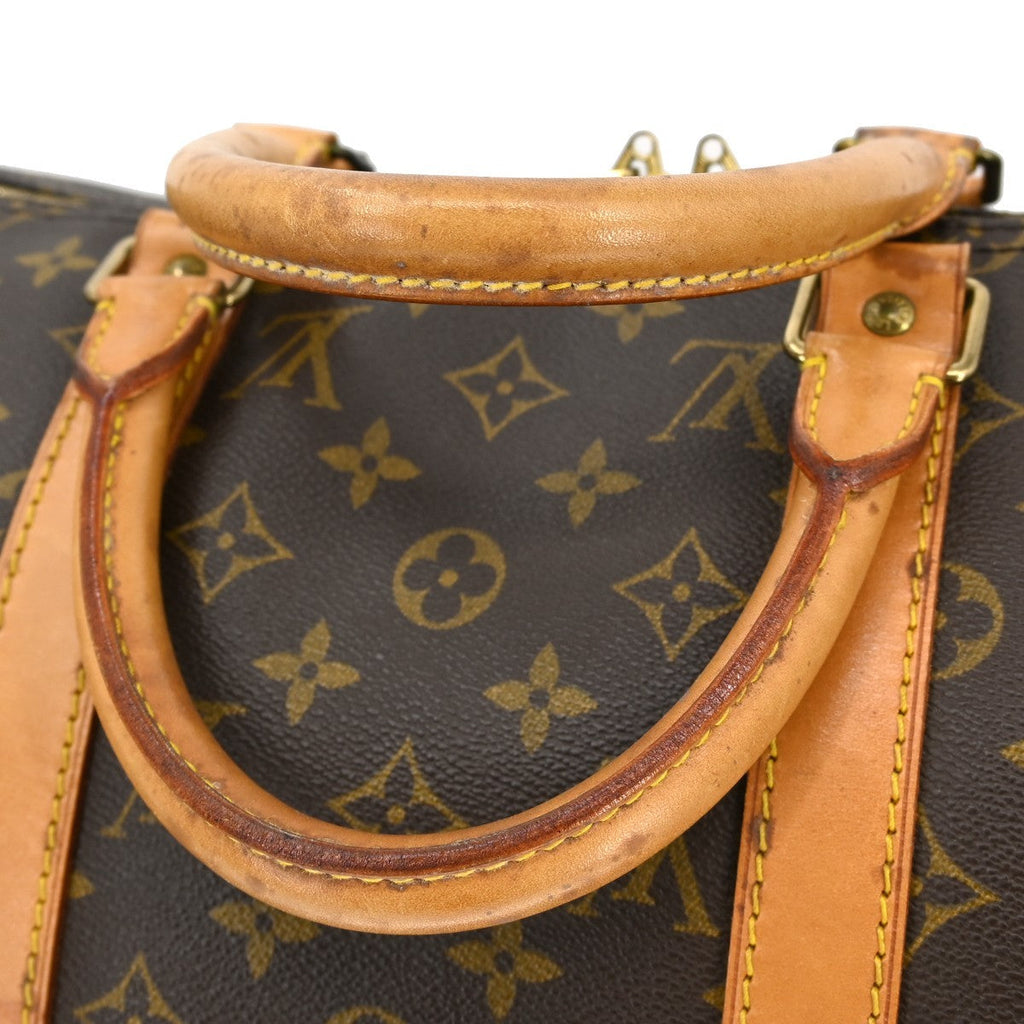 Louis Vuitton Keepall Bag Monogram Canvas Brown Canvas Travel Bag Bag (Pre-Owned)