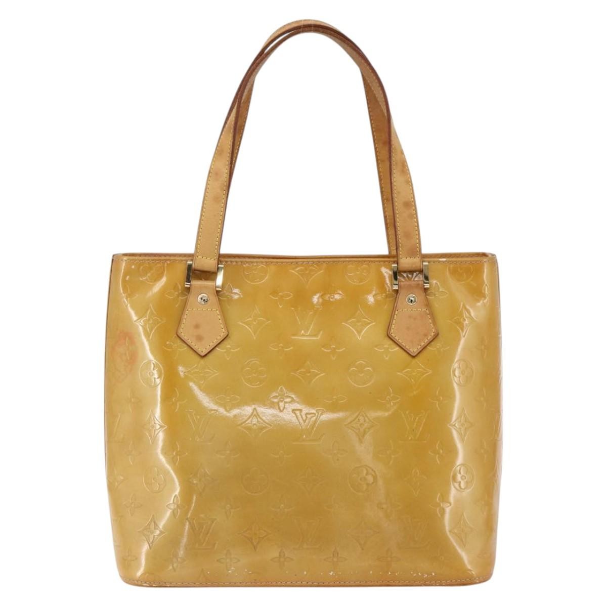 Louis Vuitton Houston Handbag Monogram Vernis Beige Patent_Leather Tote Bag Bag (Pre-Owned)