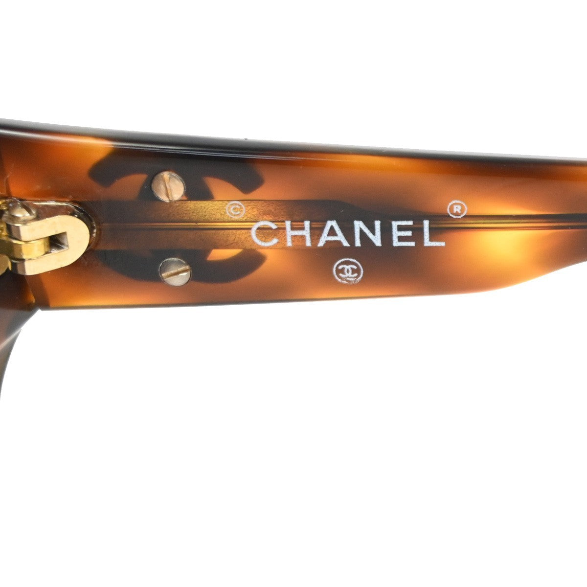 Chanel Logo Cc Sunglasses Plastic Brown Plastic Sunglasse Accessory (Pre-Owned)