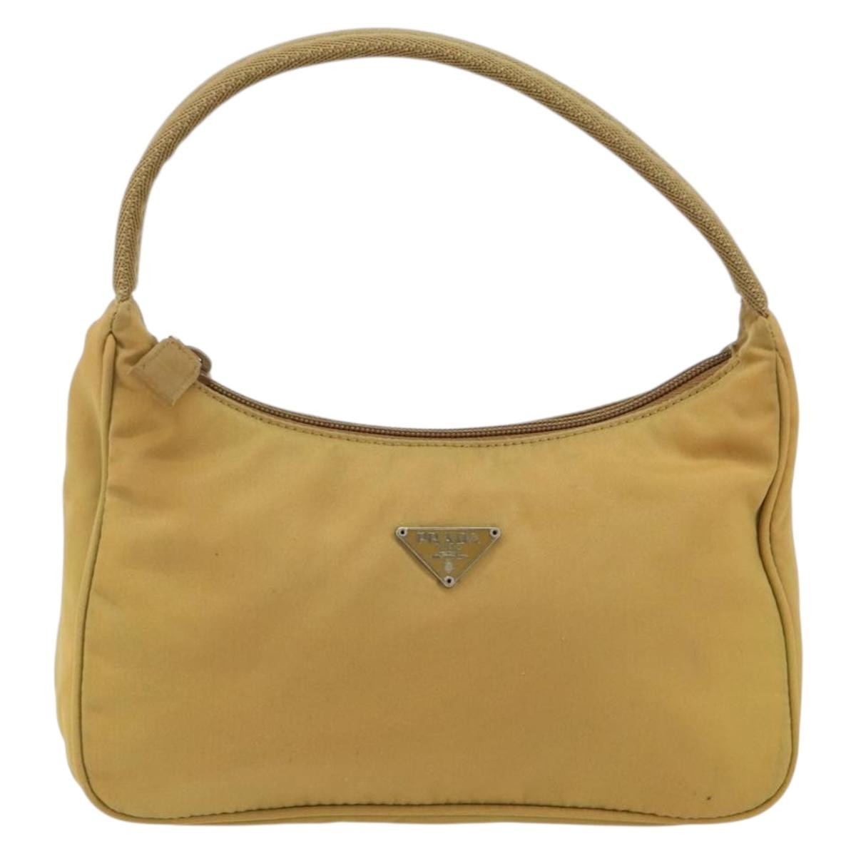 Prada Re-Edition 2000 Hobo Tessuto Beige Nylon Clutche & Pouche Bag (Pre-Owned)