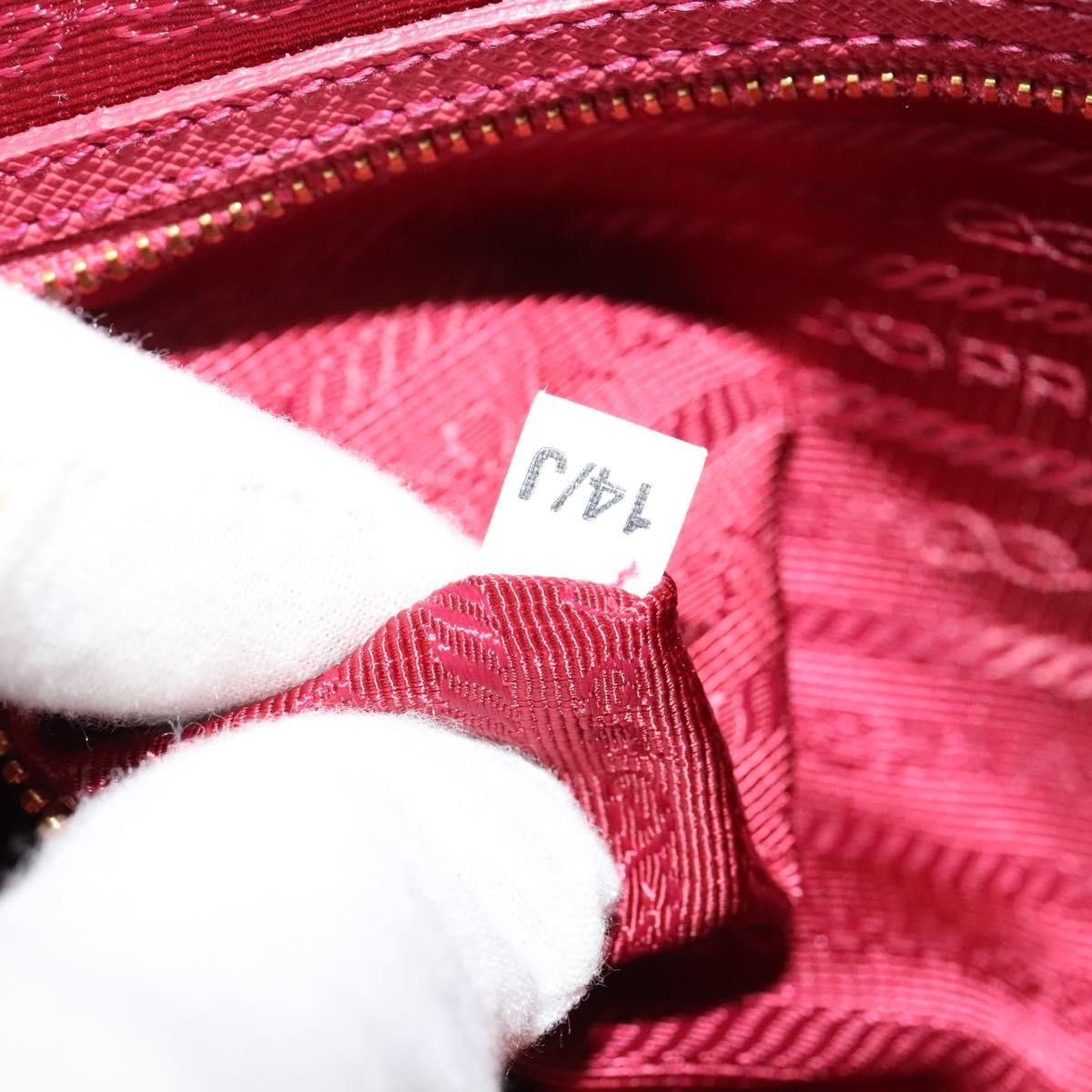 Prada Front Pocket Crossbody Bag Saffiano Leather Pink Leather Shoulder Bag Bag (Pre-Owned)