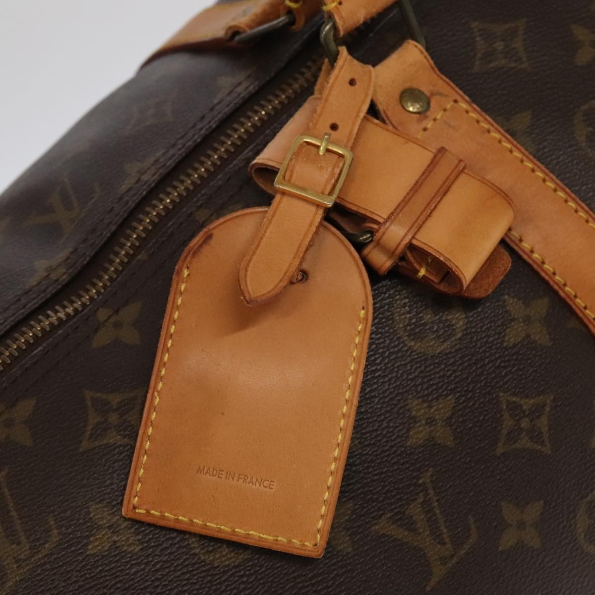 Louis Vuitton Keepall Bag Monogram Canvas Brown Canvas Travel Bag Bag (Pre-Owned)