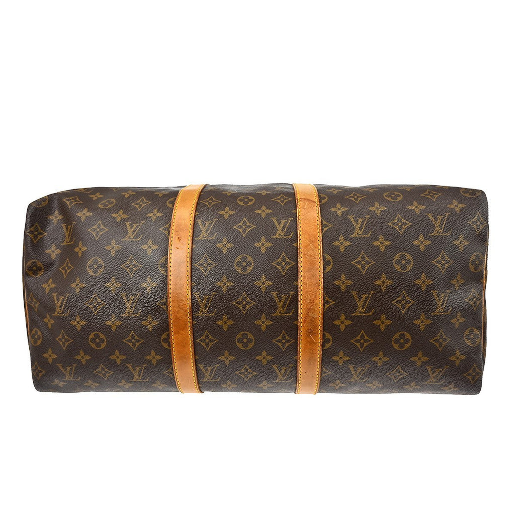 Louis Vuitton Keepall Bag Monogram Canvas Brown Canvas Travel Bag Bag (Pre-Owned)
